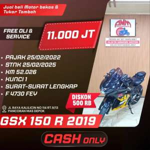 Jual bekas GSX 150 R 2019 CASH ONLY KREDIVO INDODANA SPAYLATER ALLOBANK ALISTA,lokasi di  