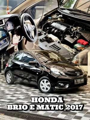 Jual bekas Honda Brio E AT Matic 2017 Facelift AC Digital Hitam,lokasi di Jakarta Timur