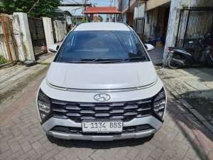 Jual bekas HYUNDAI STARGEZER X 1.5 PRIME MATIC 2025 PUTIH KILOMTER 10 RIBU ASLI,lokasi di  