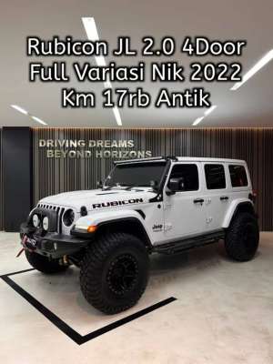 Jual bekas Jeep Wrangler JL Rubicon 2.0 AT 2022 Silver 4Door Km17rb BH177IC Putih,lokasi di Tangerang Kota