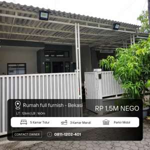 JUAL CEPAT RUMAH FULL FURNISHED TAMANSARI PERABOT LENGKAPBONUS MOTOR lokasi di Bekasi Kota, tersedia melalui melalui situs Olx