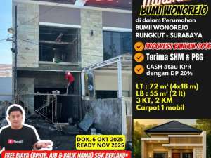 jual rumah surabaya, rumah minimalis, rumah rungkut surabaya, rumah murah 2 lantai lokasi di Surabaya Kota, tersedia melalui melalui situs Olx