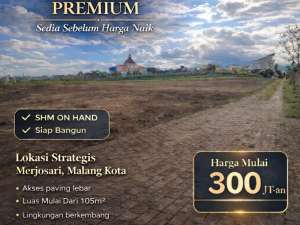 Jual Tanah Kavling Premium Merjosari Joyoagung Malang lokasi di Malang Kota, tersedia melalui melalui situs Olx