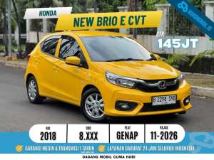 Jual bekas Km 8k Honda Brio E AT 2018,lokasi di Jakarta Timur