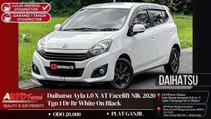 Jual bekas KM21RB Daihatsu Ayla 1.0 X AT Facelift NIK 2020 Tgn 1 Dr Br White On B,lokasi di Jakarta Pusat