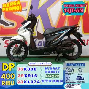 Jual bekas Mokas murah berkualitas Honda beat 2025 cashcredit,lokasi di Depok Kota