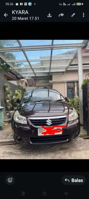 Jual bekas New Baleno 2008 warna merah metalik,lokasi di Bandar Lampung Kota