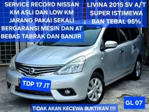 Jual bekas Nissan Grand Livina 2015 SV AT Automatic Model 2014 XV 2013 HWS,lokasi di  