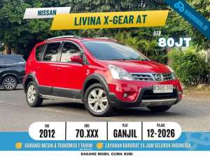 Jual bekas NISSAN LIVINA XGEAR AT 2012 SUPER LOW km 70RB TGN PERTAMA,lokasi di Bekasi Kota