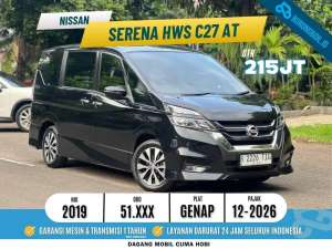 Jual bekas NISSAN SERENA HWS C27 CVT 2019 HITAM,lokasi di  
