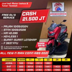 Jual bekas NMAX CONTC ABS 2021, CASHKREDIT, CC, KREDIVO,lokasi di Bogor Kab.