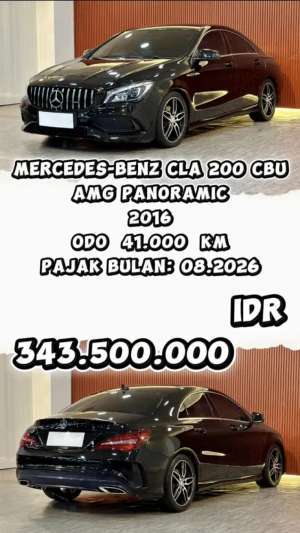 Jual bekas ODO 41.000 KMMERCEDES-BENZ CLA 200 AMG 2016 BERGARANSI SIAP PAKAI,lokasi di Jakarta Utara