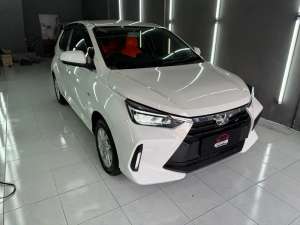 Jual bekas ODO 8.xxx TOYOTA AGYA 1.2 G MATIC 2025 PUTIH AYLA BRIO WRV CALYA,lokasi di Medan Kota