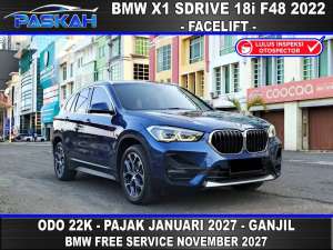 Jual bekas Pajak2027 Bunga4 Odo22k BMW X1 Sdrive 18i F48 2022 BMW X1 2022,lokasi di Jakarta Utara