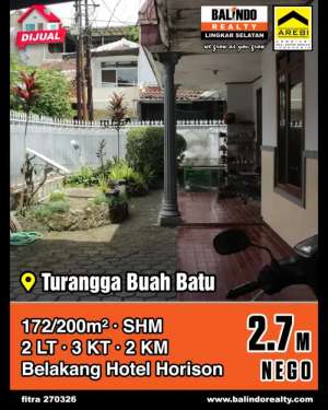 Rumah lama belakang Horison Turangga Bandung lokasi di Bandung Kota, tersedia melalui melalui situs Olx