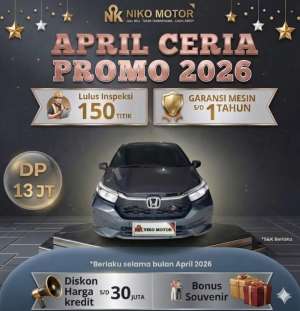 Jual bekas SPT BARU KM4RB BRIO E 2025 AT 20242026,lokasi di Bandung Kota