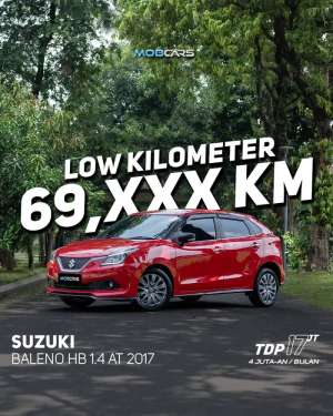 Jual bekas SUZUKI BALENO HB 1.4 AT 2017 MATIC MERAH,lokasi di Bekasi Kab.