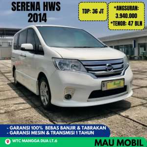 Jual bekas TDP 36JT, Nissan Serena HWS 2014 Putih,lokasi di  