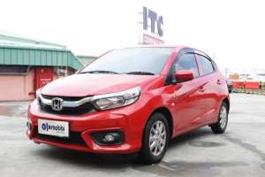 Jual bekas TDP 8,JT, Honda Brio Satya 1.2 E Bensin-AT Merah 2022,lokasi di Jakarta Timur