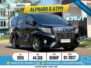 Jual bekas TERMURAH Toyota Alphard G ATPM Hitam 2015,lokasi di  