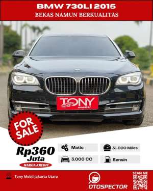 Jual bekas Tony MobilBMW 730LI 2015 Hitam,lokasi di  