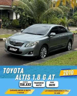 Jual bekas TOYOTA COROLLA ALTIS 1.8 AT MATIC 2010 GENAP,lokasi di  