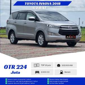 Jual bekas Toyota Innova 2018G 2.0 Automatic,lokasi di  