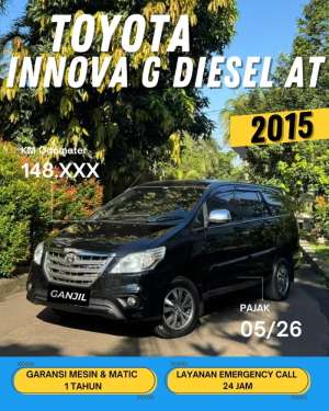 Jual bekas TOYOTA INNOVA 2.5 G DIESEL 2015 AT MATICGANJIL,lokasi di  