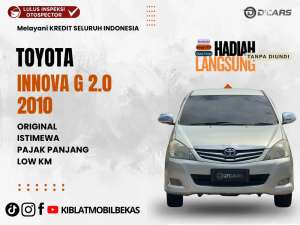 Jual bekas TOYOTA KIJANG INNOVA G 2.0 2010 ORIGINAL ISTIMEWA,lokasi di  