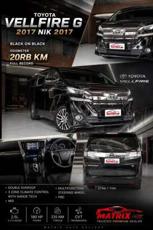 Toyota vellfire G 2017 ATPMVELLFIRE G Toyota VELLFIRE Toyota lokasi di  , tersedia melalui melalui situs Olx