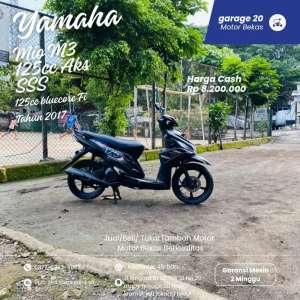 Jual bekas Yamaha Mio M3 125cc Bluecore Aks SSS Tahun 2017,lokasi di  