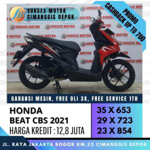 Jual bekas BEAT SPORTY CBS 2021 CASH KREDIT CICILAN BUNGA 0 PAKAI PAYLATER,lokasi di Jakarta Selatan