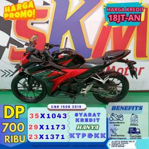 Jual bekas CBR 150 2019 DP700 server gratis selama angsuran cash credit,lokasi di Depok Kota