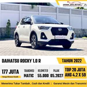 Jual bekas Dauhatsu Rocky 1.0 R AT th 2022 istana jaya motor,lokasi di Jakarta Barat