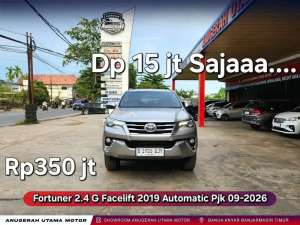 Jual bekas Dp15jt Fortuner 2.4 G 2019 Automatic,lokasi di Banjarmasin Kota