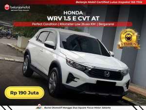 Jual bekas GARANSI 5THHonda WR-V WRV WR V 1.5 E CVT AT Putih NIK 2022 2023,lokasi di Jakarta Pusat