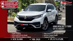 Jual bekas Honda New CRV 1.5 Turbo CVT AT FACELIFT NIK 2021,lokasi di Jakarta Pusat