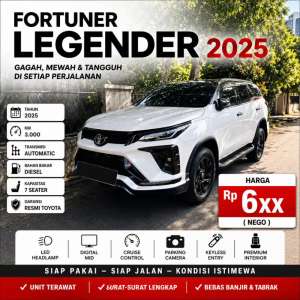 Jual bekas KM3.000 FORTUNER LEGENDER GR TSS AEROKIT 2025,lokasi di Jakarta Timur