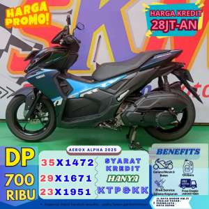 Jual bekas Kredit dp 700rb proses aerox alpha 2025 bekas rasa baru,lokasi di Jakarta Timur