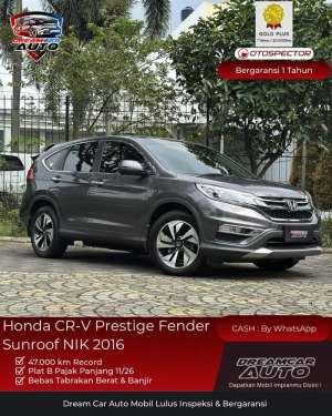 Jual bekas LOW KM 47rbHonda CRV CR-V 2.4 Prestige Fender 2016 Sunroof,lokasi di Jakarta Selatan