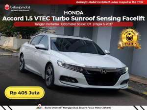 Jual bekas LOW KM 6RBHonda Accord 1.5 VTEC Turbo Sunroof Sensing 20222023,lokasi di Jakarta Barat