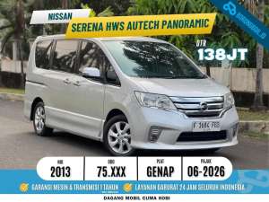 Jual bekas Super low kNissan Serena HWS Panoramic AT 2013 Silver,lokasi di Jakarta Timur
