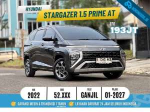 Jual bekas TERMURAH Hyundai Stargazer 1.5 Prime AT 2022,lokasi di Jakarta Selatan