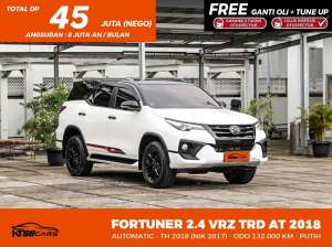 Jual bekas Toyota Fortuner VRZ TRD Diesel AT 20172018 Putih,lokasi di Jakarta Utara