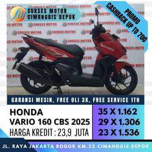 Jual bekas VARIO 160 CBS 2025 CASH KREDIT PAYLATER BUNGA 0 SUKSES MOTOR,lokasi di Depok Kota