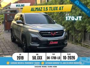 Jual bekas WULING ALMAZ T LUX SUNROOF AT 2019 HITAM SUPER LOW KM,lokasi di Kab. Badung