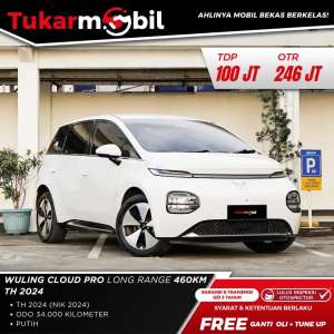 Jual bekas Wuling Cloud Pro Long Range 460KM tahun 2024,lokasi di Jakarta Selatan