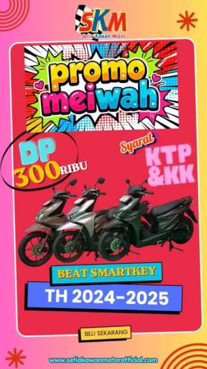 Jual bekas Yuhuuu DP 300rb Honda beat deluxe smartkey th 2025 cashcredit,lokasi di Depok Kota