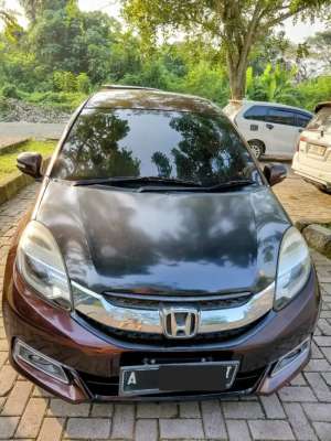 Jual bekas Honda Mobilio E AT 2014 Maroon Jual Jujur Apa Adanya,lokasi di Serang Kota