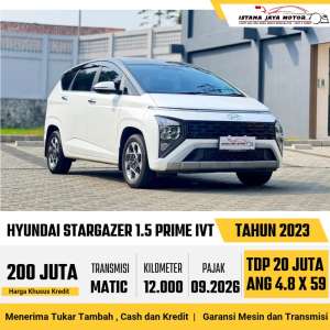 Jual bekas HYUNDAI STARGAZER 1.5 PRIME IVT 2023,lokasi di Jakarta Utara